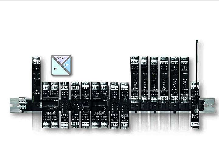 AZ-PC-Line, Modbus RTU I/O System, Modulares System zur Steuerung von einfachen und Komplexen Anwendungen, Bis zu 1000 I/O's, Einfache Installation, Konfiguration und Integration dieses Feldbussystems, Offene Spezifikation, d.h. keine Hardware-Zwänge, Distribuiertes System für Mehrfeldanwendungen, Datenerfassung, Gebäudeautomatisierung, Monitoring, Fernsteuerung von Energieverbrauch, Umweltanwendungen, ...