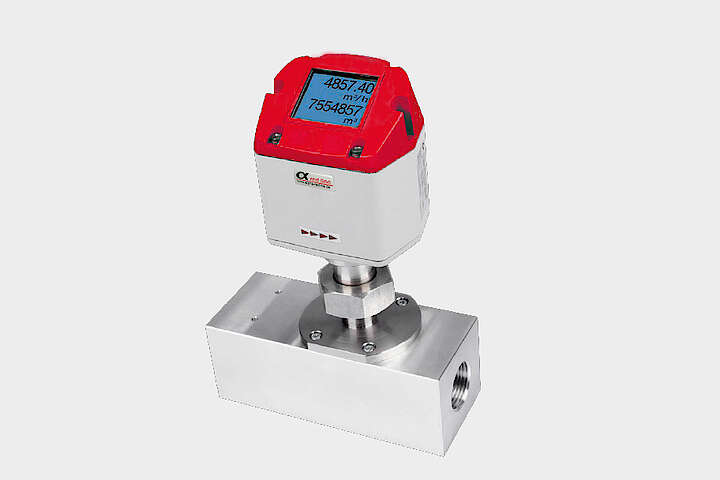 NVS 5210, Thermisches Messverfahren, Normvolumenstrommessung ohne Druck- und Temperatursensor, Integrierter Strömungsgleichrichter - keine Beruhigungsstrecken notwendig, Integrierte Temperaturmessung, Schnittstellen Modbus-RTU, Modbus-TCP PoE), M-Bus, Verbrauchserfassung ISO 50001, Einsetzbar für viele Gasarten