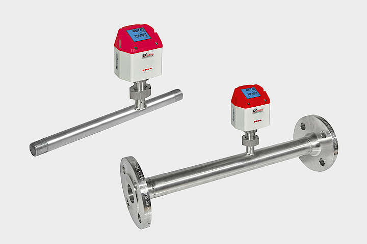 Durchflussmesser für gasförmige Medien, Thermische Massedurchflussmesser, Normvolumenstrommessung,Modbus-RTU, M-Bus, ISO 50001